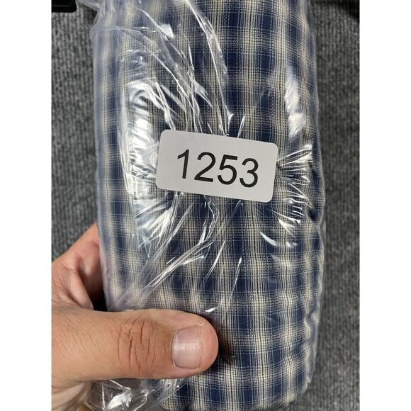 The North Face Button Up Shirt Men's Large Blue Plaid Longsleeve Vented Outdoor - Picture 10 of 10